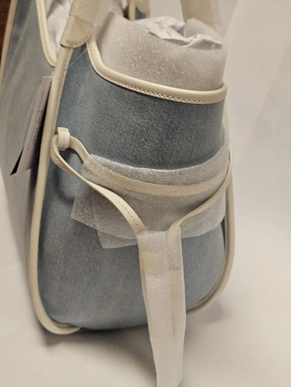 Kate Spade New York Stash Denim medium Carryall Tote Bag Denim Blue New NWT